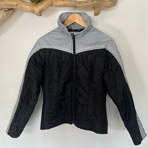 Vintage Jean Claude Killy Black and Light Blue Jacket Size 14